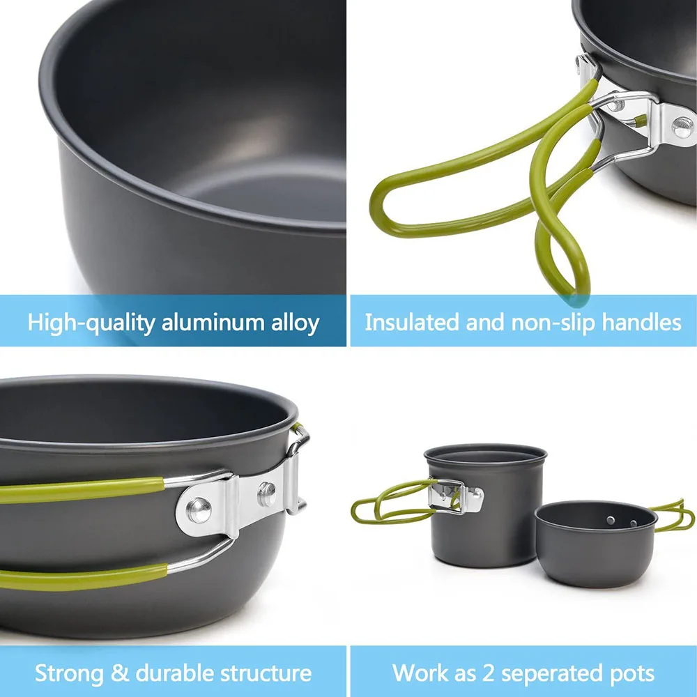 Ultralight Camping Cookware Mess Kit - Image 6